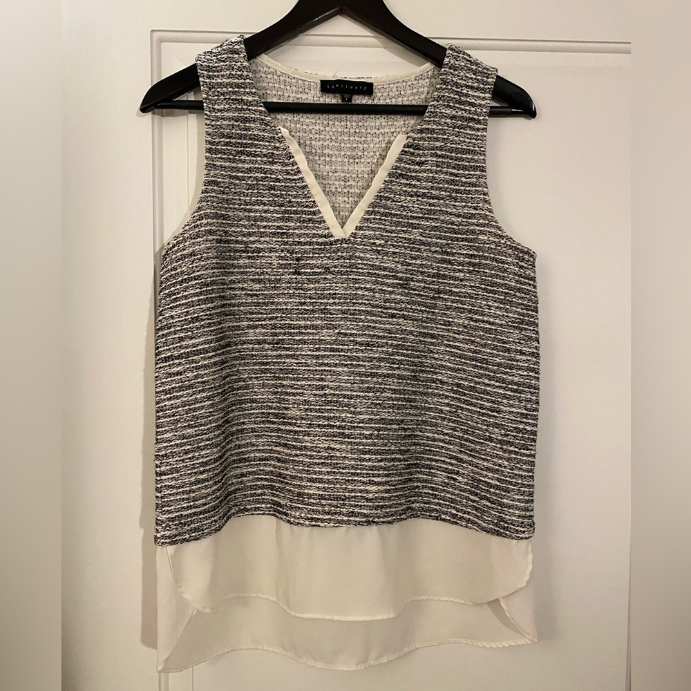 Sanctuary Autumn Tweed Layered Shell in Winter White/Grey